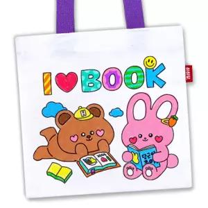 도서관행사 독서교육 책담는가방만들기 컬러링 미니 독서에코백만들기 5개