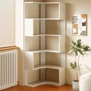 코너 책장 화이트 모서리 플레인홈 거실 만화 철제 슬라이딩