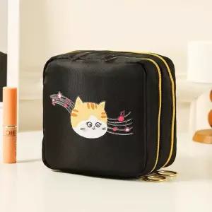 [룽스]귀여운 화장품파우치 방수파우치 블랙 미니