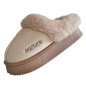 유세븐 가벼운 베이직 통굽 털 어그 슬리퍼 DM755