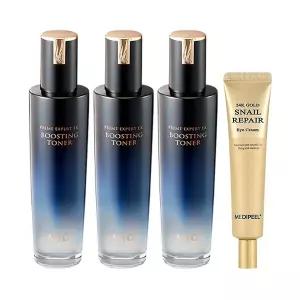 AHC 엑스퍼트 EX 부스팅 토너 130ml x3 + 메디필 24K 골드 아이크림 40ml