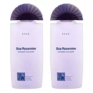 에바스 블루 로즈마인 샤워코롱 퍼퓸 로즈부케향 유리병 185ml 2개