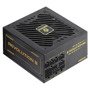 ENERMAX Revolution III 1000 - 완전 모듈형 PC 전원 공급 장치 1000와트 80 플러스 골드 600W 12V-2x6 커넥터 100% 일본 커패시터 슬리브 케이블 10년 보증