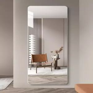 붙이는전신거울 노프레임 부착형 대형 아크릴 라운드거울 30x120