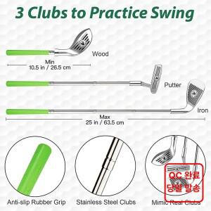 1 세트 어린이 골프 클럽 세트 야외 스포츠 장난감 스포츠 게임 경쟁 실내 대화 형 개폐식 골프 클럽 세트