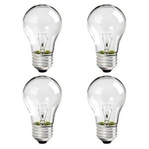 라바 램프 전구 5032-6 40와트 16.3 17인치 및 글리터 램프용 E26 중형 베이스 A15 120V 가전 4개 교체 2700K 웜 화이트 백열등