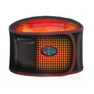 무선허리마사지 벨트 온열 안마기 열팩 검정 허리케어 생리통 전기 마사지기계 충전식