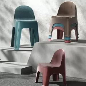 소형 스툴 의자 플라스틱 어린이 다용도 소형 등받이 의자 낮은 좌식 캠핑