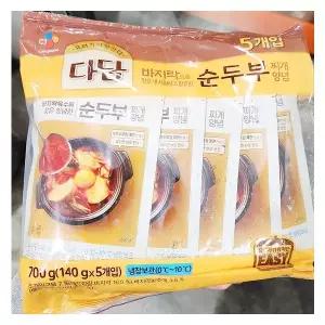 다담 바지락 순두부찌개 양념 140g X 5개입