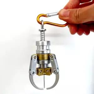 [하프클럽/알티피아]골드 카라비너 인형 뽑기 집게 키링 미니 크레인 특이한 가차 미니어처 집