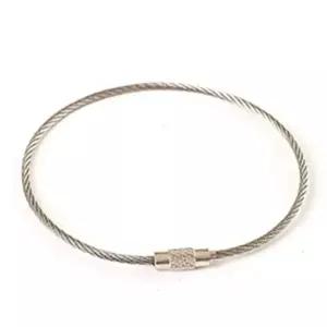 [셀러에이드]캠핑 와이어 키링 네임텍 연결 카라비너 30cm 10개 잠금케이블