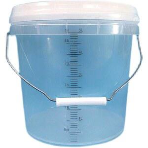 실험실 눈금 물통 플라스틱 5L 3L 10L 다용도 양동이 반투명 투명 계량 들통 용기