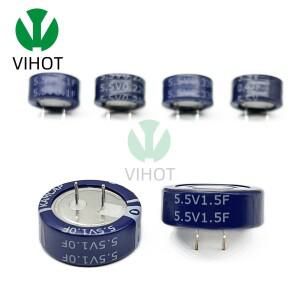 2PCS 5.5V C/V/H형 슈퍼커패시터 0.1F 0.22F 0.33F 0.47F 0.68F 1F 1.5F 고에너지 밀도 긴 사이클 수명 백