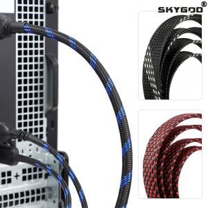 1~50m 신형 PET 확장형 편조 슬리브 2 4 6 8 10 12 14 16 20 25mm  와이어 절연 보호 케이블 피복