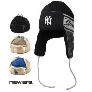 뉴에라 MLB 니트 비니 트래퍼 이어플랩 캡 LA 귀달이 방한 겨울 모자
