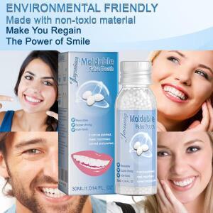 틀니 고체 접착제 성형 가능한 누락된 부러진 치아 간격 채우기 재사용 수지 임시 수리 비즈