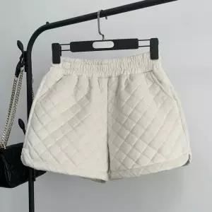 여성 패딩 반바지 오버핏 누비 방수 겨울 쇼트 누빔 고무줄
