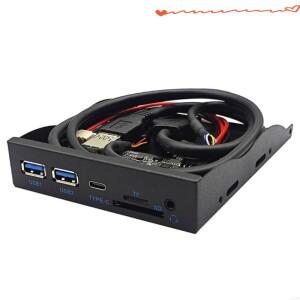 E65C 컴퓨터 3.5in 19pin to Typec Floppy Bay Splithters 확장 전면 패널