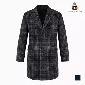 [BRUNO BAFFI] 네이비바탕 타탄체크 하프 코트_MANELWWA121