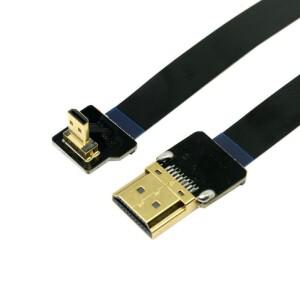 마이크로 HDMI 다운 앵글 90 도 FPV to Male FPC 플랫 케이블 50cm  멀티콥터 항공  용 0.1m