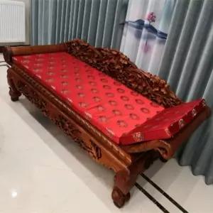 전통보료 오색모빌 왕실 궁중 비단 군녹 예단 비고 대형 옛날 보료 의자 세