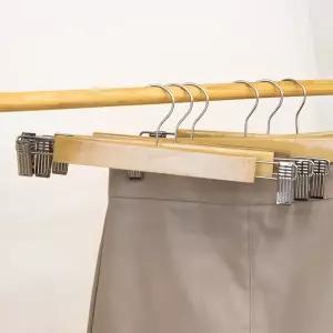 하우릿 원목 집게 바지걸이10P 나무 치마바지걸이