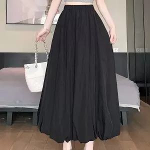 [하프클럽/]벌룬 밴딩 롱 스커트 여성 여름 쉬폰 데일리룩