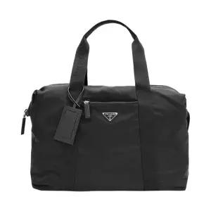 리나일론 앤 사피아노 레더 더플백 블랙 2VC796 2DMH F0002