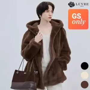 출고가 196 000원 루브르파리 카밀라 후드 에코퍼 밍크 모피자켓JK0008 C