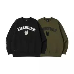 라이프워크긴팔티 CQK LW234MT402 라독 레더 아플리케 맨투맨