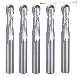 5개 6x22mm 2 플루트 카바이드 볼 노즈 엔드밀 CEL