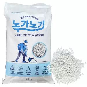 한국조달산업 중국산 제설제 대용량 제설용 벌크 노가노가 77 (염화칼슘) 20kg 1개