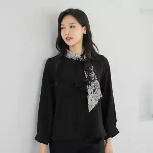 엄마옷 마담4060 클래씨마담 샤샤프릴타이블라우스 데일리 중년여성 -ZBL2512001-