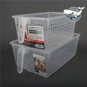 주방 정리 수납함 투명 수납 바스켓 다용도 스토리지박스 팬트리수납박스 식기정리함