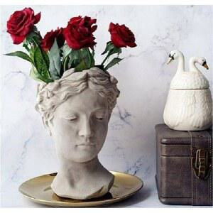 얼굴화분 사람얼굴 특이한 화분 오브제 밤숲정원 (물구멍 ) 인테리어