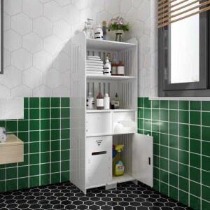 욕실 수납장 수건장 슬라이드장 led 미러 플랩장 공간 이어지는 욕실수납장 우드 세트