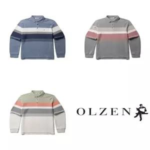 (10) 올젠 (ZOF4TT1302) 스트라이프 면 소재 카라티셔츠