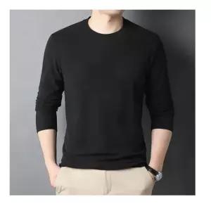 긴팔 라운드 면티 무지 베이직 기모 남녀공용 사계절 이너 티셔츠