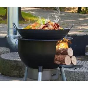 농촌난로 캠핑용 무쇠 소각로 화목 겨울 불멍 다리 삽입형 35cm 초두꺼운 링 없음