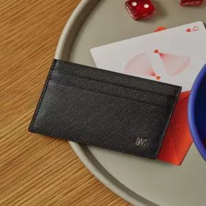 닥스 액세서리 남성 25SS [스테디셀러] 블랙 로고장식 소가죽 카드지갑 WBHO5E726BK