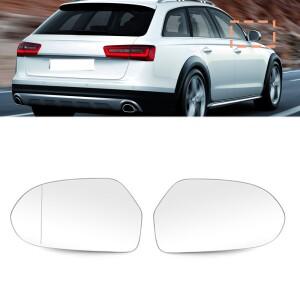 운전석 승객 사이드 도어 윙 미러 유리 열선 클리어 아우디 호환 A6 콰트로 S6 올로드 아반트 2012-2018 4G