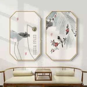 동양풍 액자 전통 인테리어 세트 동양화 벽면 그림 식당