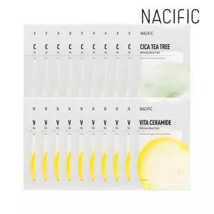 네시픽 마스크팩 시카 티트리 릴렉싱 x10개+비타 세라마이드 모이스처 x10개