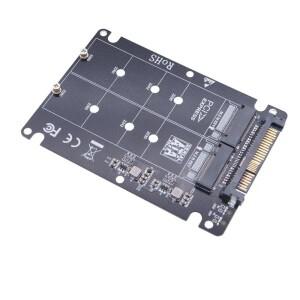 NGFF M.2 NVME-U.2 어댑터 카드 듀얼 SSD-U.2 SFF-8639 U2-2 포트 nvme