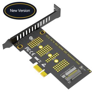 M.2 NGFF NVMe SSD-PCI-E 3.0 1X 4X 어댑터 카드(M.2 키 M 2230 2242 SSD 확장 카드용 3.3V LED 포함)