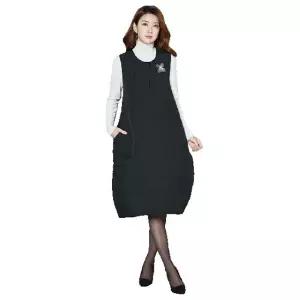 (7일간) 지퍼 패딩 민소매 원피스