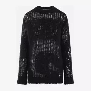 아크네스튜디오 루즈핏 블랙 모헤어 풀오버 스웨터 A60509 900