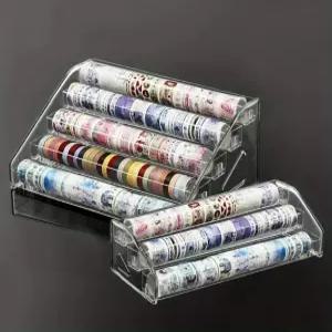 마스킹테이프 진열대 투명 정리함 다꾸용품 보관함 디피 선반 마테 홀더 디스펜서