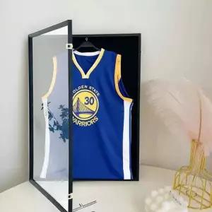 프리미엄 유니폼액자 축구 야구 스포츠 기념 여닫이 벽걸이 50x70cm 소형 블랙