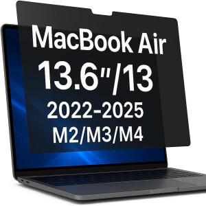 맥북 호환 에어 13.6인치/13인치 (M2/M3/M4 A2681/A3113/A3240)용 자석 프라이버시 스크린 탈부착 가능 노